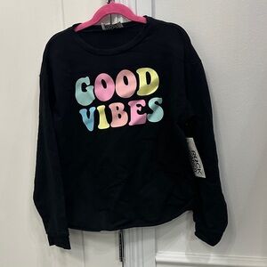 NWT! Rock Candy Kids Long Sleeve Crewneck light weight Sweatshirt - Good Vibes